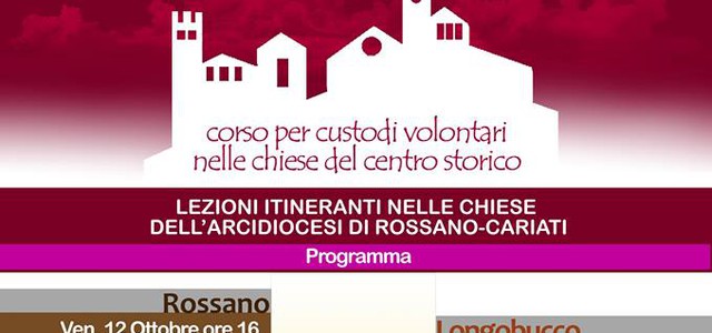 CHIESE APERTE  DA VENERDì 12 OTTOBRE A VENERDì 16 NOVEMBRE 