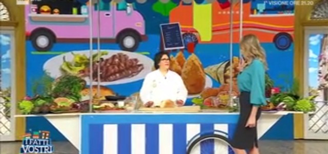 La ricetta delle vrasciole calabresi nel pantheon dello street food italiano della trasmissione  “I Fatti Vostri" su RAIDUE